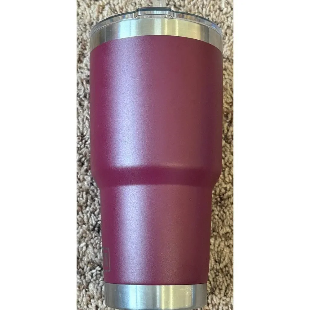 YETI Rambler 30 oz Tumbler MagSlider Lid Harvest Red Retired Stainless Steel Cup